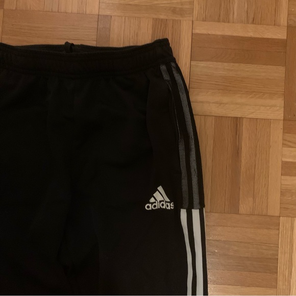 Adidas Boys/Unisex Black Track Pants - Picture 2 of 8